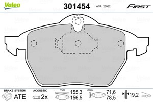 Jarrupalasarja, levyjarru, Etuakseli, CHEVROLET,OPEL,VAUXHALL, 1605009, 1605035, 1605177, 1605957, 90544001, 91376429, 9192157, 9195145,