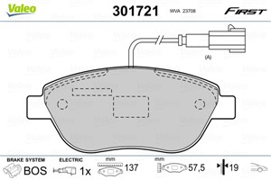 Jarrupalasarja, levyjarru, Etuakseli, ABARTH,FIAT,LANCIA,OPEL,VAUXHALL, 1605157, 1605181, 51928528, 71754803, 71770086, 71770120, 717701