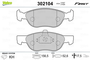 Jarrupalasarja, levyjarru, Etuakseli, FIAT PUNTO, PUNTO Skåp/halvkombi, 71752986, 71769140, 77362149, 77362269, 77363321, 9948623, 99495