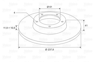 Jarrulevy, Etuakseli, DACIA,RENAULT, 6001547684, 6001549211, 7700704705, 7701204282