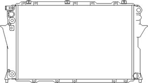 Jäähdytin, moottorinjäähdytys, AUDI 100 C4 Avant, 100 C4 Sedan, A6 C4, A6 C4 Avant, 4A0 121 251K, 4A0 121 251M, 4A0 121 251R