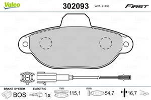 Jarrupalasarja, levyjarru, Etuakseli, FIAT 500, 1559698, 1669578, 1675620, 77364635, 77365191, 77365306, 77365816, 9S512K021BC, 9S51-2K0