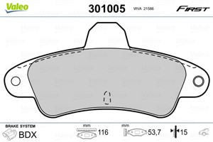 Jarrupalasarja, levyjarru, Taka-akseli, FORD, 1129985, 1129986, 1504143, 1521414, 1672938, 1672939, 6669779, 6669780, 7153476, 7153477,