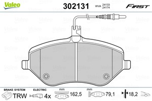 Jarrupalasarja, levyjarru, Etuakseli, CITROËN C5 III, C5 Break III, C6, PEUGEOT 407, 407 Coupé, 407 SW, 607, 1611334980, 425278, 4252-78
