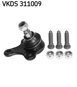 Pallonivel, Etuakseli, oikea, Alla, SEAT,VW,SKODA,AUDI, 1K0 407 366 B, 1K0 407 366 C, 1K0 407 366 E, 1K0 407 366 G
