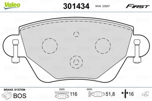Jarrupalasarja, levyjarru, Taka-akseli, FORD MONDEO III, MONDEO Sedan III, MONDEO Turnier III, JAGUAR X-TYPE I, X-TYPE Kombi I, 1121895,