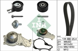 Vesipumppu + jakohihnasarja, CITROËN C3 I, SUZUKI LIANA, LIANA Halvkombi, 0816.F7, 0816F7, 0829.88, 0829.89, 082988, 082989, 0830.48, 08