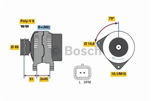 Laturi, CITROËN,PEUGEOT, 5702 C9, 5705 6D, 5705 AQ, 5705 AW, 96 385 436 80, 96 385 442 80, 96 385 445 80, 96 428 796 80, 96 496 117 80,