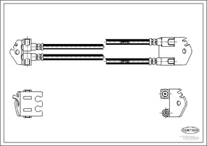 Jarruletku, Taka-akseli, FORD TRANSIT Buss, TRANSIT Skåp, 1C152282BA, 4041436, 4109267, 4409343, YC152282CC, YC152282EA