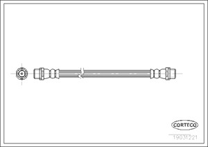 Jarruletku, Taka-akseli, Pyörän puoli, Ajoneuvon sivu, MERCEDES-BENZ SPRINTER 4-t Skåp [B904], 2D0611775A, 9044280435