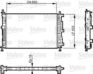 Jäähdytin, moottorinjäähdytys, CITROËN,DS,OPEL,PEUGEOT,VAUXHALL, 1610017680, 9673628780, 9675747980, 9809141780