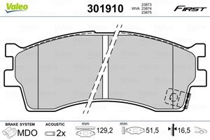Jarrupalasarja, levyjarru, Etuakseli, KIA, 0K2N1-3328Z, 0K2N1-33-28ZA, 0K9D0-33-28Z, 58115FDC00, 58115-FDC00, K2N13328Z, K2N13328ZA, K9D