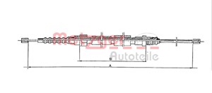 Vaijeri, käsijarru, Taakse, oikea, RENAULT ESPACE II, 60 25 105 918, 6025105918