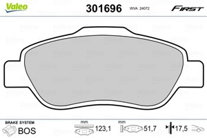 Jarrupalasarja, levyjarru, Etuakseli, FIAT PANDA, PANDA Skåp/halvkombi, 77362689, 77362691