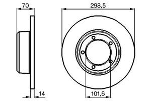 Jarrulevy, Etuakseli, LAND ROVER, FRC 7329, LR017951, R57 1762