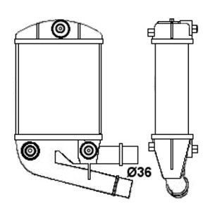 Välijäähdytin, FIAT PANDA, PANDA Skåp/halvkombi, 00299 5965, 46823259, 5 0039 3575, 500393575, 516690, 9847 3007