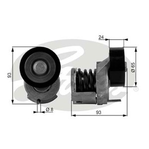 Kiristysrulla, moniurahihna, AUDI,SEAT,SKODA,VW, 03C 145 299 Q, 03C145299C, 03C145299Q, 1J0145299, 6RF145299C
