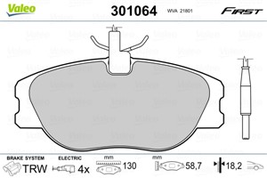 Jarrupalasarja, levyjarru, Etuakseli, CITROËN,FIAT,LANCIA,PEUGEOT, 425109, 4251-09, 425110, 4251-10, 425453, 4254-53, 71752992, 9946016