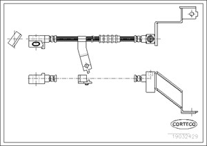 Jarruletku, Etuakseli, oikea, Oikea, CHRYSLER VOYAGER / GRAND VOYAGER III, 4797620