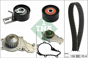 Vesipumppu + jakohihnasarja, CITROËN C3 II, DS3, PEUGEOT 2008 I, 206+, 207, 207 Skåp/halvkombi, 208 I, 208 Skåp/halvkombi, 0816.K4, 0816