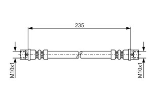 Jarruletku, Taka-akseli, Ulompi, MERCEDES-BENZ,VW, 2D0 611 775 A, 904 428 04 35, A 904 428 04 35