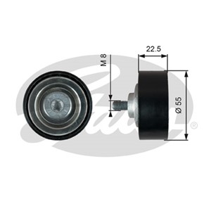 Ohjainrulla, moniurahihna, MINI,TOYOTA, 11287823380, 16630WA010