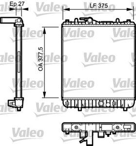 Jäähdytin, moottorinjäähdytys, OPEL AGILA, VAUXHALL AGILA Mk I, 13182786, 4705904, 4707764, 9210556