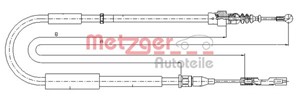 Vaijeri, käsijarru, Takana, Vasen, AUDI A2, 8Z0 609 721E