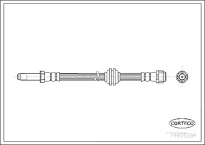 Jarruletku, Edessä, Etuakseli, MERCEDES-BENZ VIANO [W639], VITO / MIXTO Skåp [W639], VITO Buss [W639], 6394280335, 6394280835