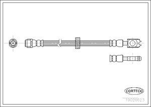 Jarruletku, Etuakseli, SEAT AROSA, VW LUPO I, PASSAT B3/B4, PASSAT B3/B4 Variant, POLO III, 3A0611701, 6N0611701, 6N0611701A, 6N0611701B