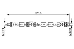 Jarruletku, etuakseli molemminpuoleinen, BMW X5 [E70, F15, F85], X6 [E71, E72, F16, F86], 34 30 6 778 260, 34 30 6 788 436, 34 30 6 853