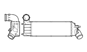 Välijäähdytin, CITROËN C8, C8 Van, FIAT ULYSSE, LANCIA PHEDRA, PEUGEOT 807, 807 Van, 0384G0, 1489396080, 1490942080, 8Z0 611 707 B, 8Z0
