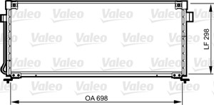 Kondensaattori, ilmastointilaite, SUBARU LEGACY II, LEGACY Kombi II, 73210AC020, 73210-AC020, 73210AC021, 73210-AC021