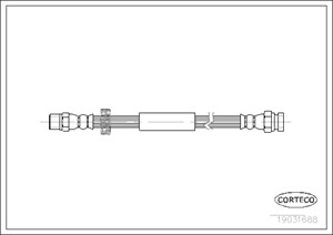 Jarruletku, Taka-akseli, Ajoneuvon sivu, FORD GALAXY I, 7335770, 95VW2282AD