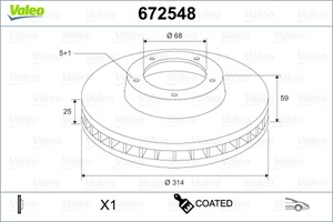 Jarrulevy, Etuakseli, AUDI A6 C6, A6 C6 Avant, 4F0615301D