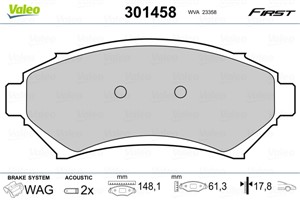 Jarrupalasarja, levyjarru, Etuakseli, BUICK,CADILLAC,CHEVROLET,OLDSMOBILE,OPEL,PONTIAC,VAUXHALL, 1605067, 1605947, 18024962, 18045382, 1