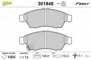 Jarrupalasarja, levyjarru, Etuakseli, SUZUKI LIANA, LIANA Halvkombi, 5581054G00, 55810-54G00, 5581054G50, 55810-54G50, 5581054G61, 55810