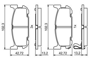 Jarrupalasarja, levyjarru, Taka-akseli, MAZDA MX-5 II, NCY32643Z, NCY32643ZA, NCY32648ZA
