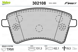 Jarrupalasarja, levyjarru, Etuakseli, Taka-akseli, MERCEDES-BENZ,RENAULT, 410601334R, 410603750R, 4154210310, 4154210610, 4154300022, 77