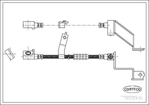 Jarruletku, Etuakseli, vasen, Vasen, CHRYSLER VOYAGER / GRAND VOYAGER III, 4797621