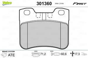Jarrupalasarja, levyjarru, Etuakseli, CITROËN AX, SAXO, SAXO Hatchback van, PEUGEOT 106 I, 106 II, 425128, 4251-28, 425189, 4251-89, 425