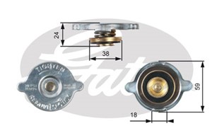Korkki, jäähdytin, ROVER,CITROËN,MERCEDES-BENZ, 0 4861 513AA, 0 4861 513AB, 0 4861 513AC, 0 4861 513AD, 0 4861 513AE, 0005016215, 104861