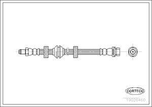 Jarruletku, Taka-akseli, FORD MONDEO I, MONDEO Sedan I, 1012023, 6758586, 93BB2282BB, 95BB2282BA