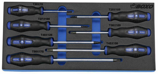 7-osainen Torx-ruuvitalttasarja, Boxo
