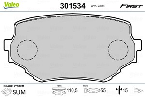 Jarrupalasarja, levyjarru, Etuakseli, SUZUKI GRAND VITARA I, GRAND VITARA Terrängbil öppen I, VITARA, VITARA Cabrio, 5520056870, 55200-5