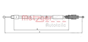 Vaijeri, käsijarru, Takana, Oikea, Vasen, AUDI Q7, 7L8 609 721C