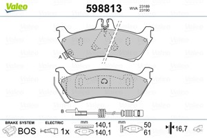 Jarrupalasarja, levyjarru, Taka-akseli, MERCEDES-BENZ M-KLASS [W163], 1634200520, A1634200520