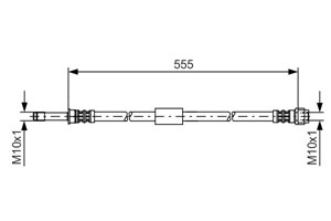 Jarruletku, etuakseli molemminpuoleinen, AUDI Q3, VW TIGUAN, 5N0 611 701 A, 5N0 611 701