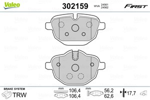 Jarrupalasarja, levyjarru, Etuakseli, Taka-akseli, BMW,ALPINA, 34 20 6 877 648, 34 21 6 788 284, 34 21 6 796 741, 34 21 6 798 193, 34 21