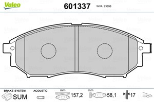 Jarrupalasarja, levyjarru, Etuakseli, INFINITI,NISSAN,RENAULT, 410600023R, 410603072R, 41060CC090, 41060-CC090, 41060EB325, 41060-EB325,